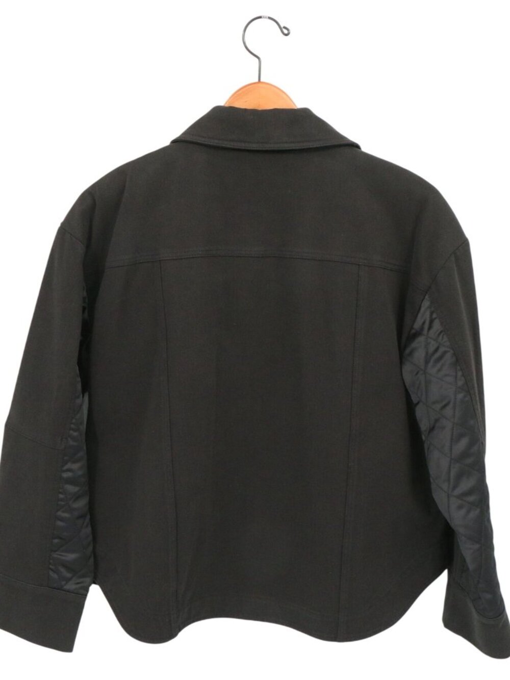 NWT Lysse Pierce Mix Media Quilted Black Soft Knit Denim Jacket S M L XL - Picture 9 of 10